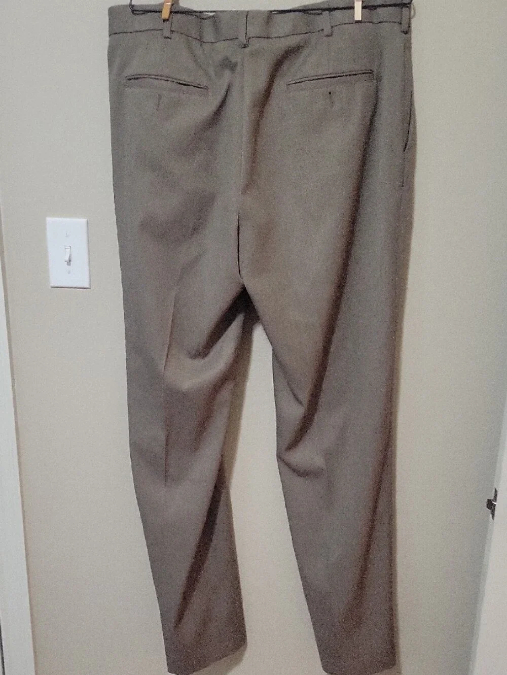 Van Heusen Men's Taupe Dress Pants - Slim Tailored Fit